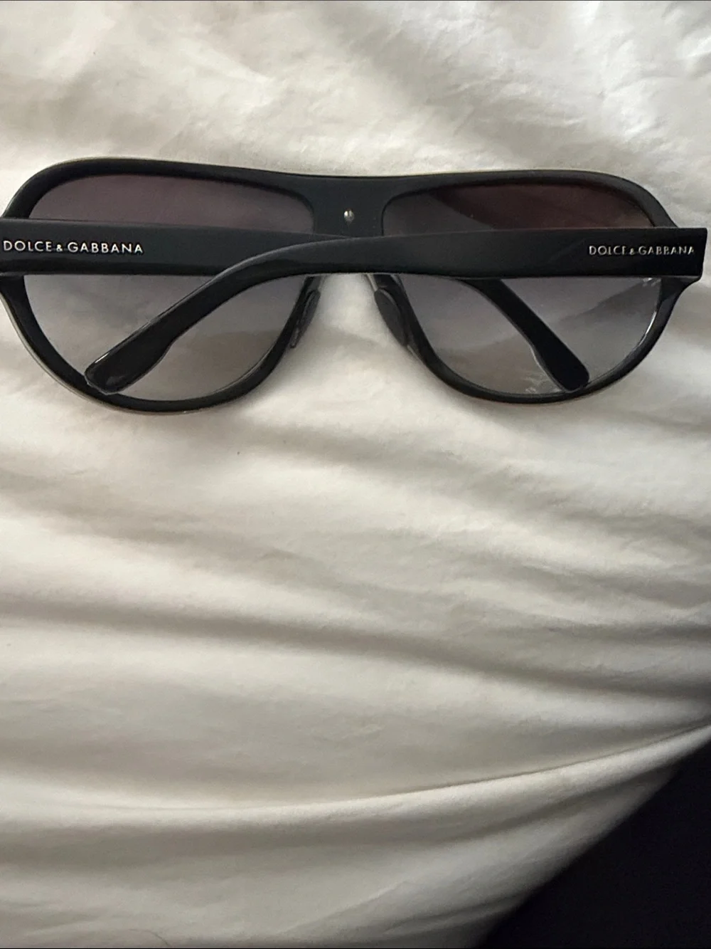 Dolce & Gabbana Black Sunglasses with Gradient Gray Lenses